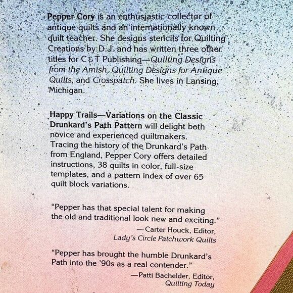 Quilt Pattern Happy Trails Classic Drunkard's Path by Pepper Cory Book - Picture 9 of 10